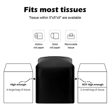 Tclouda PU Leather Tissue Box Cover for Stylish Décor