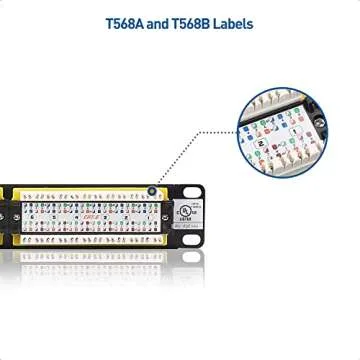 Cable Matters [UL Listed] Rackmount or Wall Mount 1U 10Gbps 24 Port Cat6 Network Patch Panel (19-inch Cat6 Patch Panel / RJ45 Patch Panel) for 10 Gigabit Network, 110 or Krone Impact Tools Compatible