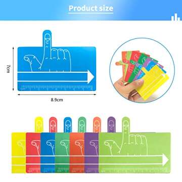 HisiLucky 24Pcs Kids One Finger Spacer Colorful Writing Sheets Reading Aid Spacers Practical Handwri...