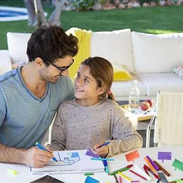 HisiLucky 24Pcs Kids One Finger Spacer Colorful Writing Sheets Reading Aid Spacers Practical Handwriting Tool for School, Office, Multicolor, 24 Count (Pack of 1)