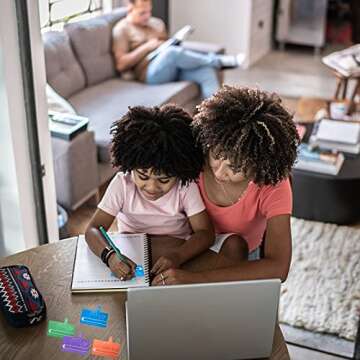 HisiLucky 24Pcs Kids One Finger Spacer Colorful Writing Sheets Reading Aid Spacers Practical Handwriting Tool for School, Office, Multicolor, 24 Count (Pack of 1)