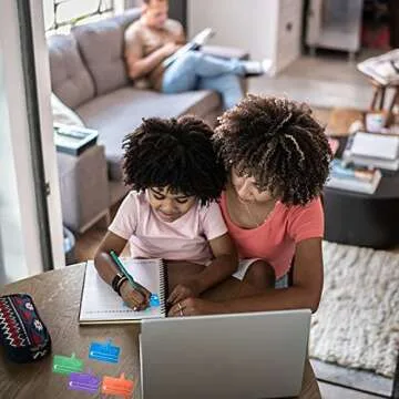 HisiLucky 24Pcs Kids One Finger Spacer Colorful Writing Sheets Reading Aid Spacers Practical Handwriting Tool for School, Office, Multicolor, 24 Count (Pack of 1)