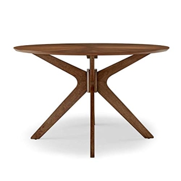 Modway Crossroads 47" Round Walnut Dining Table for Every Occasion