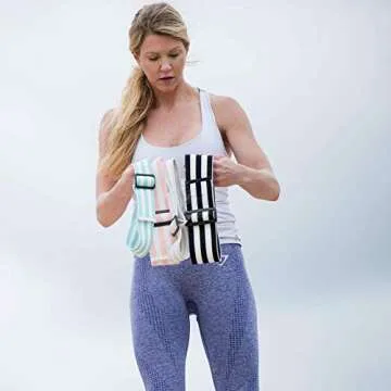 Fabric Mini Bands by DYNAPRO - High Performance, No Rubber Contact, No Roll, No Slip Resistance Bands aka Hip Bands (Adjustable Mint, Light)