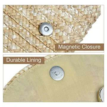 Freie Liebe Straw Clutch Bag for Women Summer Clutch Purses Beach Envelope Wallet Woven Handbags