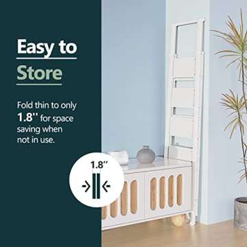 WOA WOA 5 Step Ladder - Lightweight, Foldable, Anti-Slip Pedals, Holds 300lbs