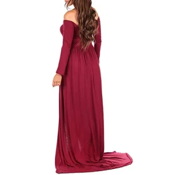 Maternity Off Shoulder Gown Ideal for Photoshoots