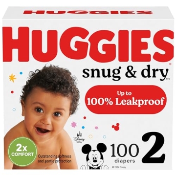 Huggies Snug & Dry Diapers Size 2 (12-18 lbs) 100 Count