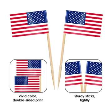 American Flag Toothpicks - Perfect for Patriotic Celebrations