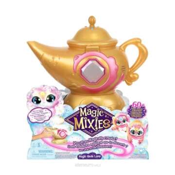 Magic Mixies Magic Genie Lamp with Interactive 8" Pink Plush Toy and 60+ Sounds & Reactions. Unlock ...