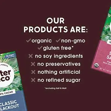Alter Eco Single Chocolate Bars, Pure Dark Cocoa, Fair Trade, Organic, Non-GMO (Salt & Malt), 2.82 Ounce