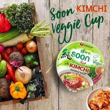 Soon Ramyun Kimchi Vegan Ramen Noodles - 6 Pack