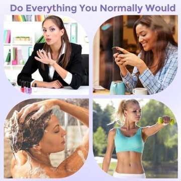 Molizummy French Gel Nail Tips, 300PCS French Press on Nails, 3 in 1 Short Coffin Tips X-coat Tips Pre-applied Tip Primer & Base Coat, No Need to File Fake Nails for Nail Art DIY