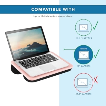 LAPGEAR Compact Lap Desk Rose Quartz Perfect for Laptops