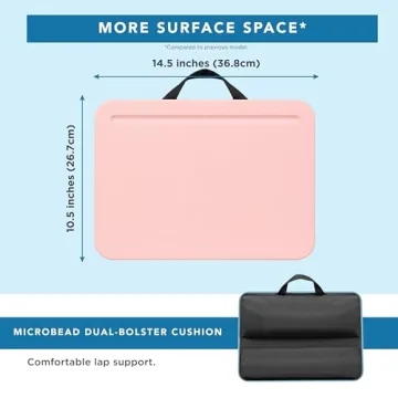 LAPGEAR Compact Lap Desk Rose Quartz Perfect for Laptops