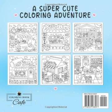 Cute Shop: Sweet and Simple Coloring Book for Adults and Kids Featuring Charming Shops with Adorable Animal Characters (Cute and Simple Coloring Books)