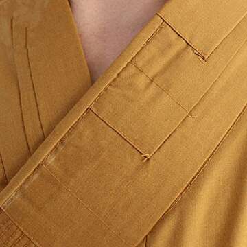 ZUODOOKU Long Cotton Kung Fu Shaolin Monk Robe Lay Master Zen Buddhist Meditation Gown XL