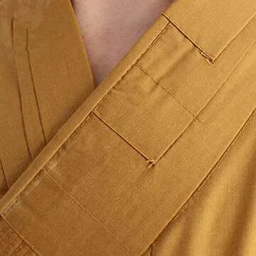 ZUODOOKU Long Cotton Kung Fu Shaolin Monk Robe Lay Master Zen Buddhist Meditation Gown XL