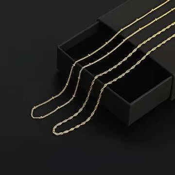 RLMOON Adjustable 18K Gold Plated Waist Chain Set