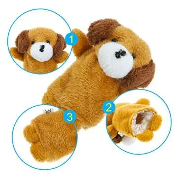 BILLMOSS Valentines Day Gifts for Kids - 20 Pack Valentines Cards with Finger Puppets Plush Animal Toys for Kids School Gift Exchange Classroom School Gift Exchange Prize Rewards Party Favors