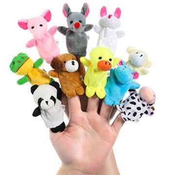 BILLMOSS Valentines Day Gifts for Kids - 20 Pack Valentines Cards with Finger Puppets Plush Animal Toys for Kids School Gift Exchange Classroom School Gift Exchange Prize Rewards Party Favors