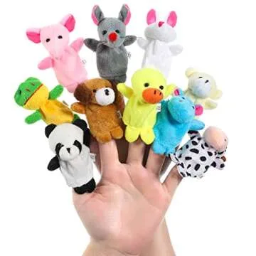 BILLMOSS Valentines Day Gifts for Kids - 20 Pack Valentines Cards with Finger Puppets Plush Animal Toys for Kids School Gift Exchange Classroom School Gift Exchange Prize Rewards Party Favors