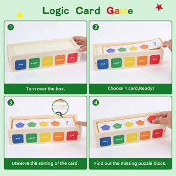 Montessori Toys - Color&Shape Sorting Learning Matching Box for Baby Toddlers 1-3 Year Old, by LEPANDA