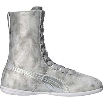 PUMA Women's Eskiva High Metallic Silver Athletic Shoe