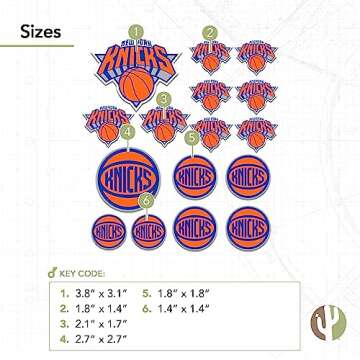 Official NBA Knicks Vinyl Decals - High-Quality Stickers