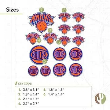 Official NBA Knicks Vinyl Decals - High-Quality Stickers
