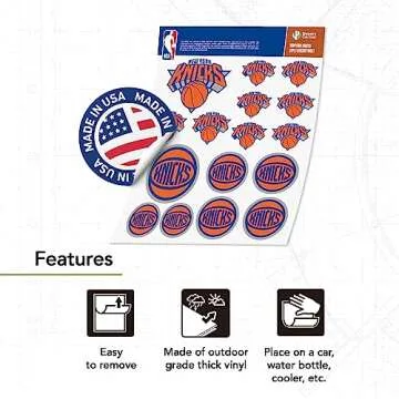 Official NBA Knicks Vinyl Decals - High-Quality Stickers