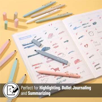 Mr. Pen Highlighter & Gel Pen Set - 10 Assorted Colors