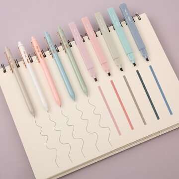 Mr. Pen Highlighter & Gel Pen Set - 10 Assorted Colors