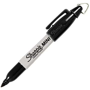 Sharpie Mini Permanent Markers, Fine Point, 4-Count (4 Markers, Black)