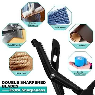 Trauma Shears - Medical Scissors Bandage Scissors for Nurses, 7.5" Fluoride Coated Non-stick Blades Stainless Steel Nursing scissors for Doctor, Nurses, Nursing Students,EMT,EMS,First Aid - Black