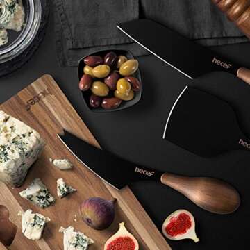 Hecef Cheese Knife Set of 3 for Elegant Cheese Serving
