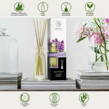 Lavender Reed Diffuser - Natural Essential Oil Gift Set