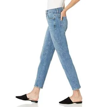 The Drop Women's Miranda High-Rise Straight Fit Ankle Jean, Coastline Wash, 27
