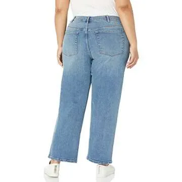 The Drop Women's Miranda High-Rise Straight Fit Ankle Jean, Coastline Wash, 27