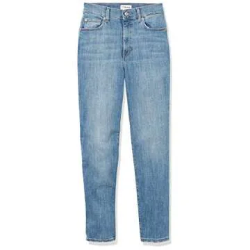 The Drop Women's Miranda High-Rise Straight Fit Ankle Jean, Coastline Wash, 27