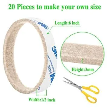 Self-Adhesive Felt Furniture Pads for Hardwood Floors
