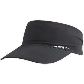 MISSION Cooling Stretchy Visor - Unisex Sun Hat with UPF 50 Protection