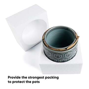 Greenaholics Ceramic Flower Pots Set - 6 & 5 Inch Planters