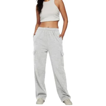 AUTOMET Womens Cargo Sweatpants - Stylish Athletic Joggers