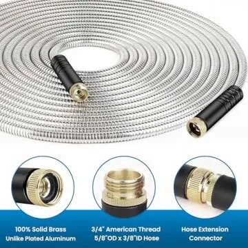 Durable 50FT Garden Hose with 10 Function Nozzle
