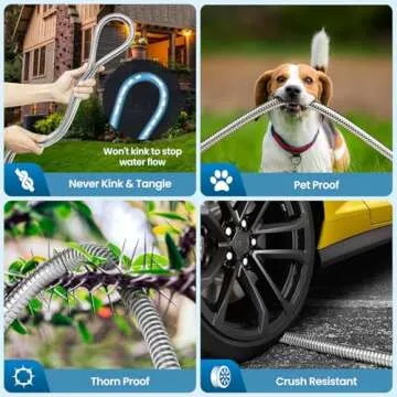 Durable 50FT Garden Hose with 10 Function Nozzle