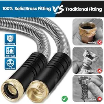 Durable 50FT Garden Hose with 10 Function Nozzle