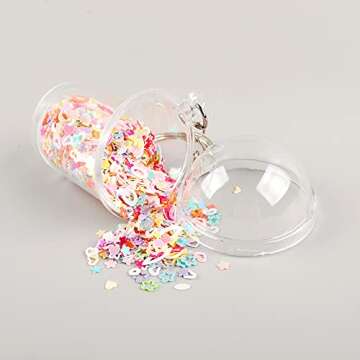 NWFashion 30PCS Plastic Mini Coffee Cups Transparent Mousse Cup Ice Cream Cup Decor Charms Dish (Holes&no hole)