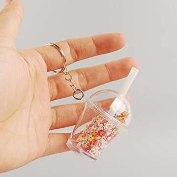 NWFashion 30PCS Plastic Mini Coffee Cups Transparent Mousse Cup Ice Cream Cup Decor Charms Dish (Holes&no hole)