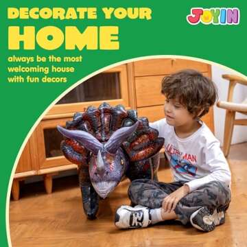 JOYIN Inflatable Triceratops 43" for Kids' Birthday Parties